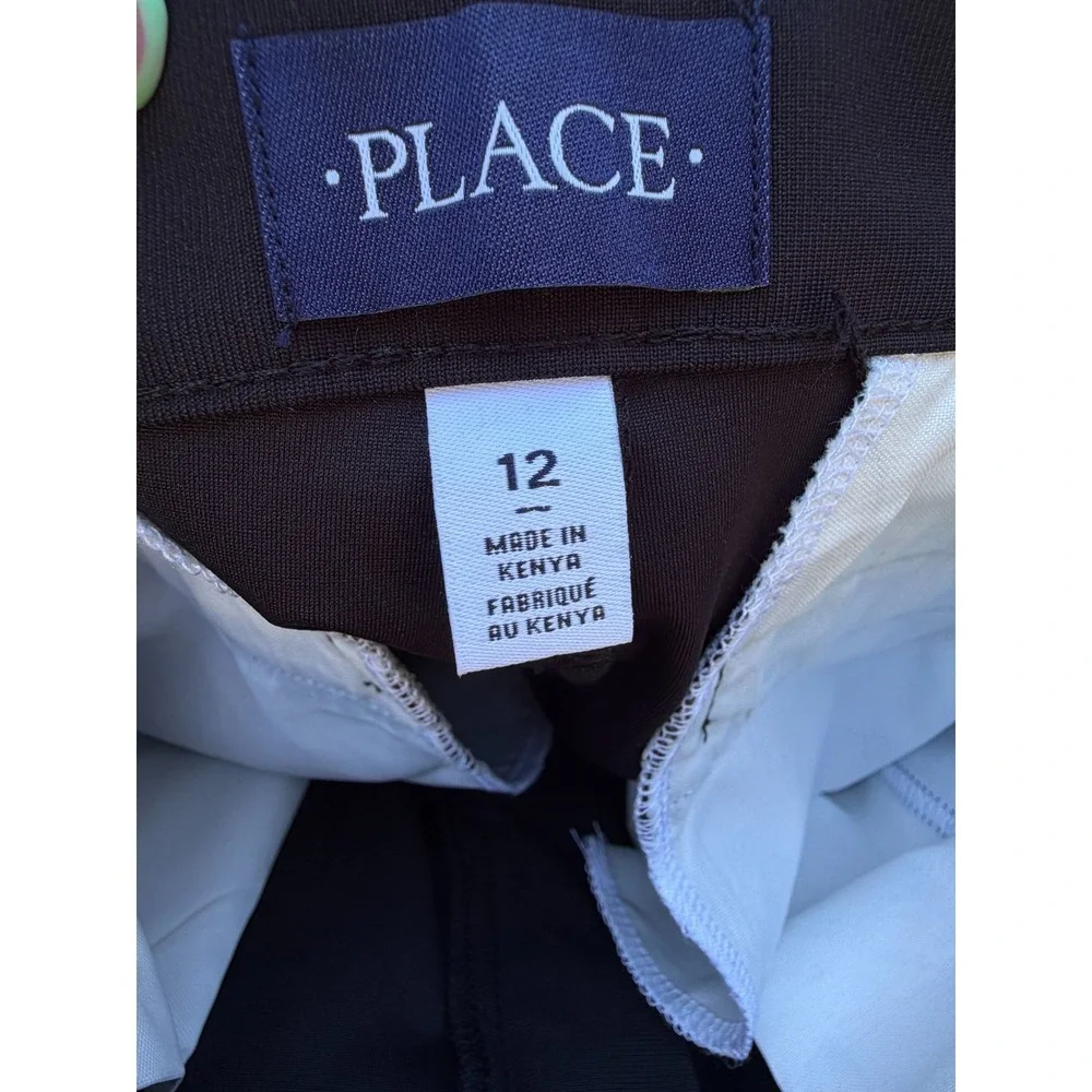 The Children's Place Pants Size 12 Boys Black Chino School Uniform Straight Leg